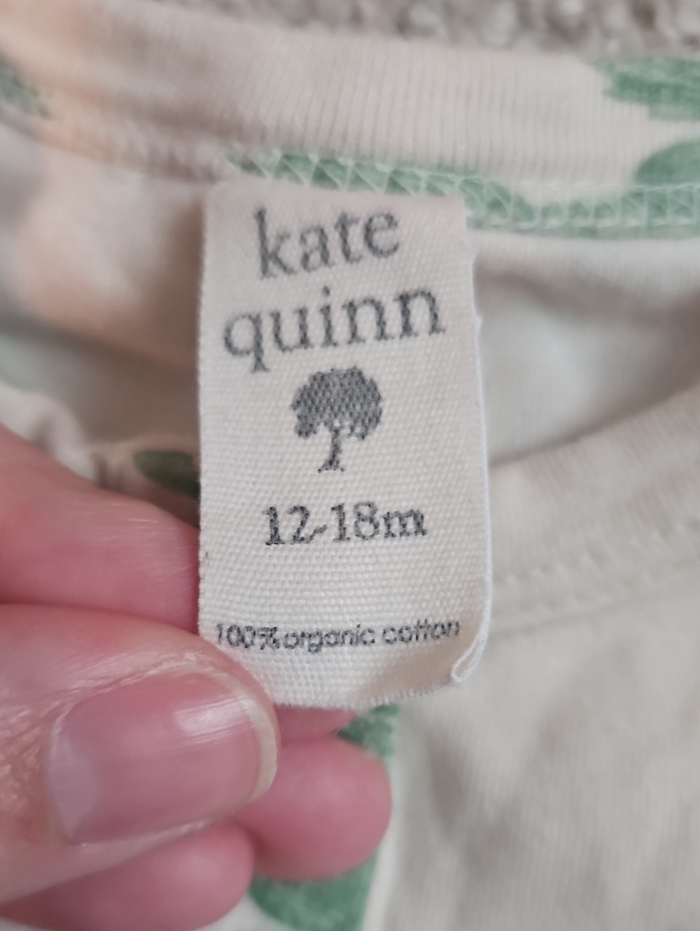 Kate Quinn Frog Henley Romper 12-18M Organic Cotton Shortie - Picture 4 of 4